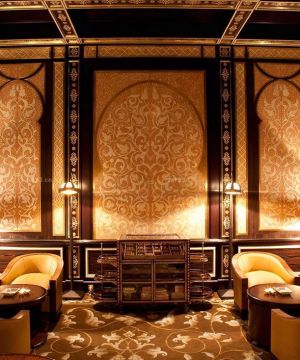 东南亚风格酒吧古典花纹图案装修效果图