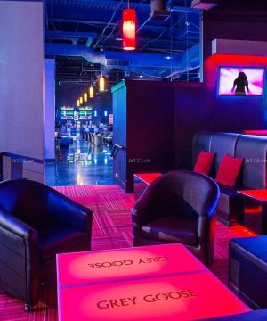 舒适夜总会单人沙发装修设计效果图片