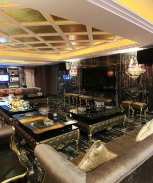 夜总会装修设计布艺沙发效果图片