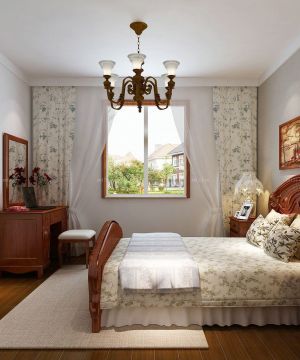 美式古典风格70平米两室一厅卧室装修效果图