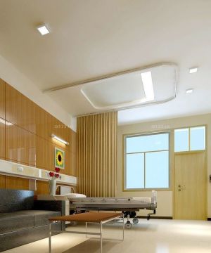 医院单人病房背景墙设计效果图片