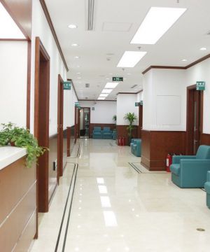 中医院室内过道休闲区设计装修效果图集