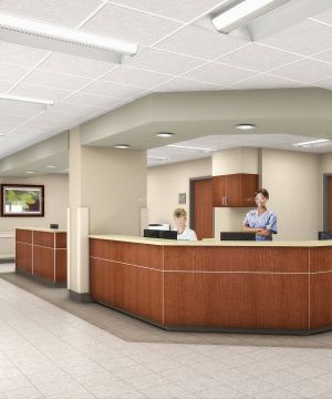 医院护士站装潢设计效果图片 