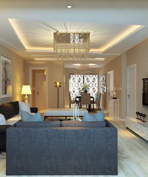 现代风格家装客厅吊顶设计装修效果图片欣赏
