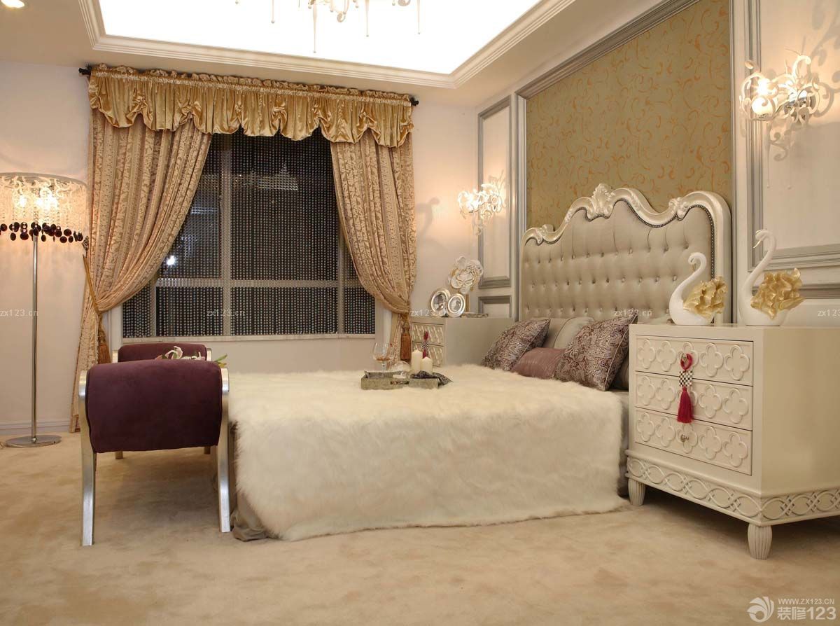 简约欧式风格130平米三室二厅装修效果图