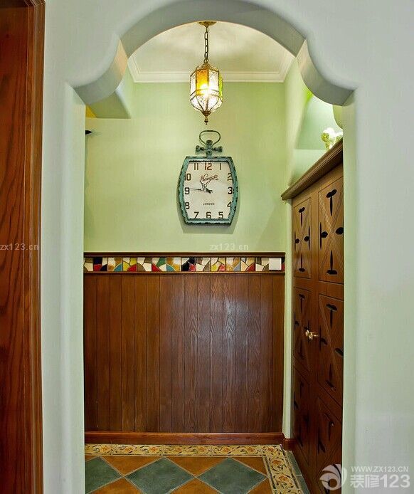 美式地中海混搭风格拱形门洞装修效果图片