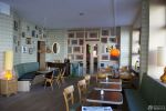 酒吧咖啡厅抽象图案壁纸装修效果图片