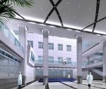 大型现代医院大厅设计装修效果图图片