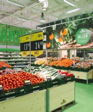 时尚蔬菜超市绿色地砖装修效果图片