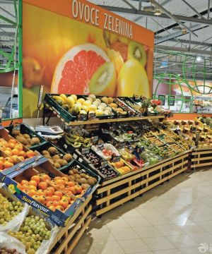 时尚蔬菜超市白色地砖装修效果图片