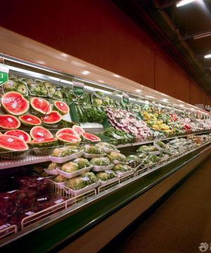 传统时尚蔬菜超市产品展示柜图片