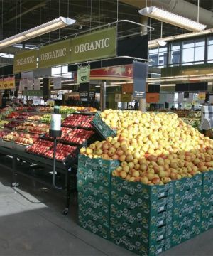 时尚蔬菜超市简约吊灯装修效果图片