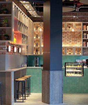 酒吧咖啡厅墙砖墙面装修效果图片