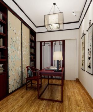 中式简约风格80平米三室一厅小户型装修效果图片