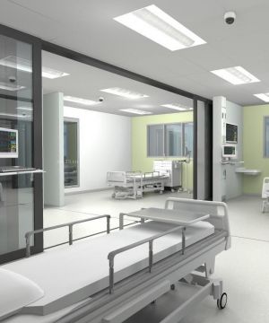 大医院室内玻璃隔断装修设计效果图片