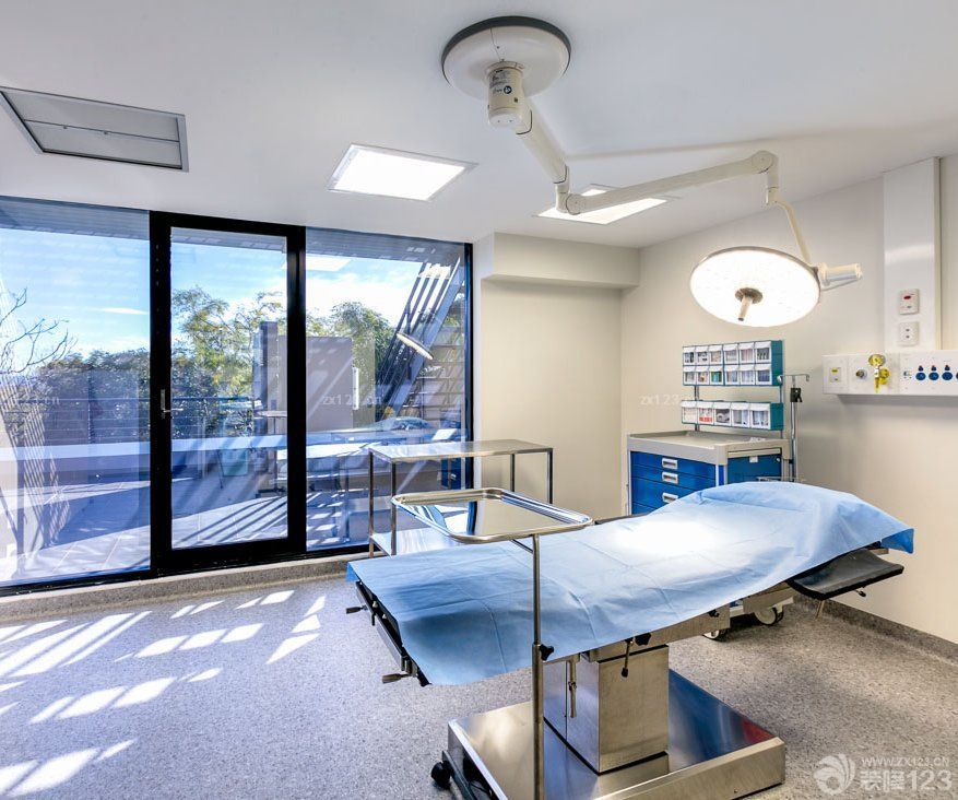 医院室内玻璃门装修设计效果图片