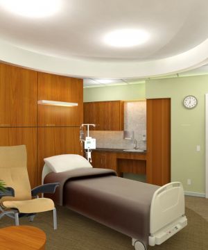 医院病房木质墙面装修设计效果图图片