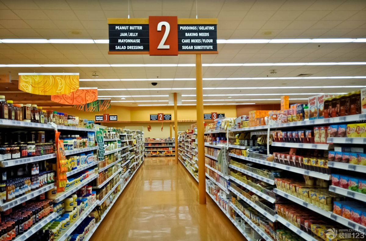 超市装修黄色地砖效果图片