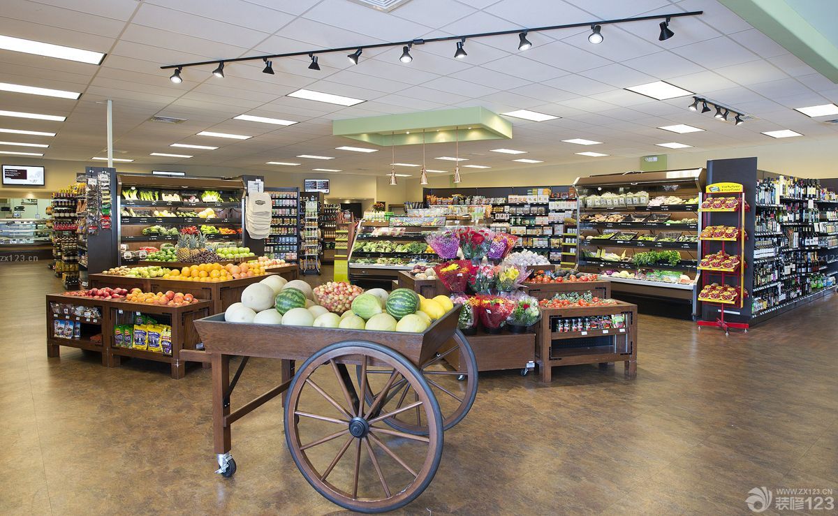 超市装修集成吊顶效果图