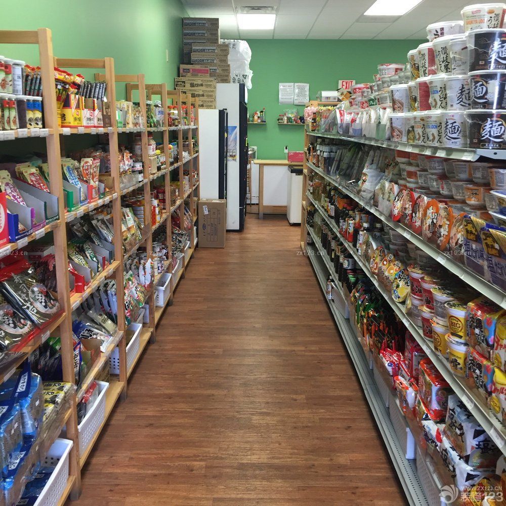 小超市实木地板贴图装修效果图