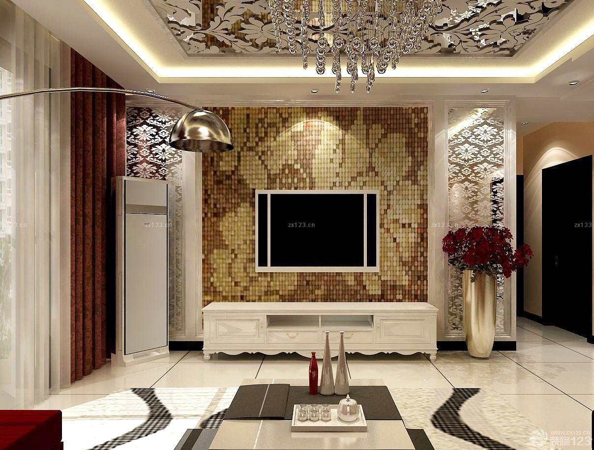 古典欧式风格马赛克背景墙装修图片