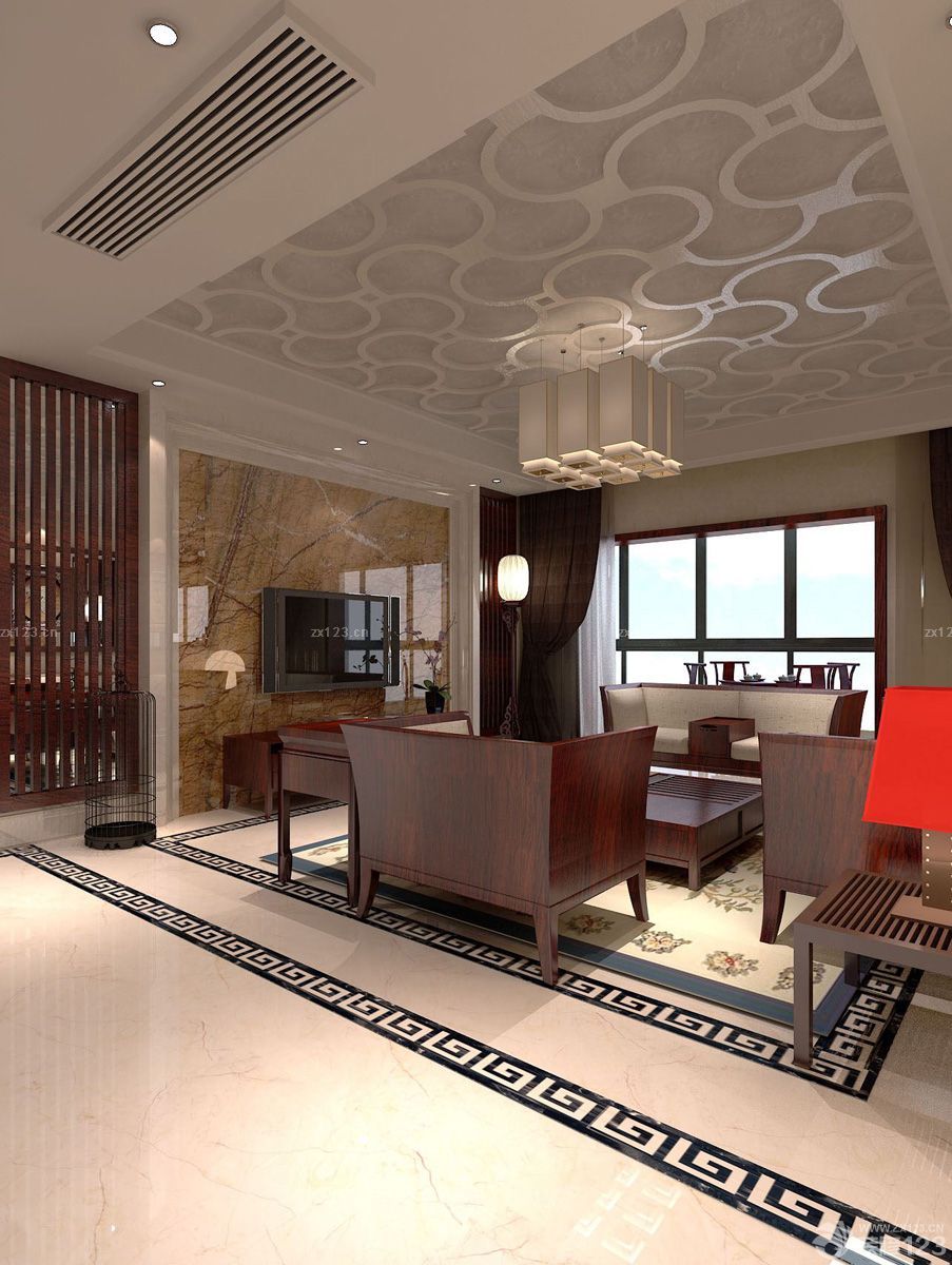 90平方三室二厅靠背椅装修效果图片