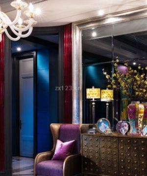 欧式奢华玄关柜装修效果图片