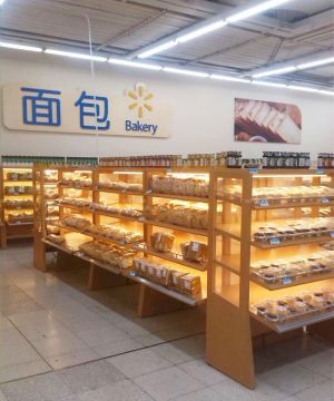 沃尔玛超市装修效果货架图片