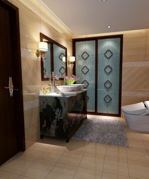 古典欧式风格厕所门装饰图片