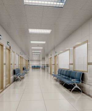 大型现代医院过道休闲区设计效果图片欣赏