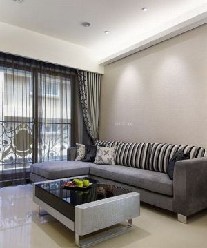 现代风格客厅沙发背景墙装修图片欣赏