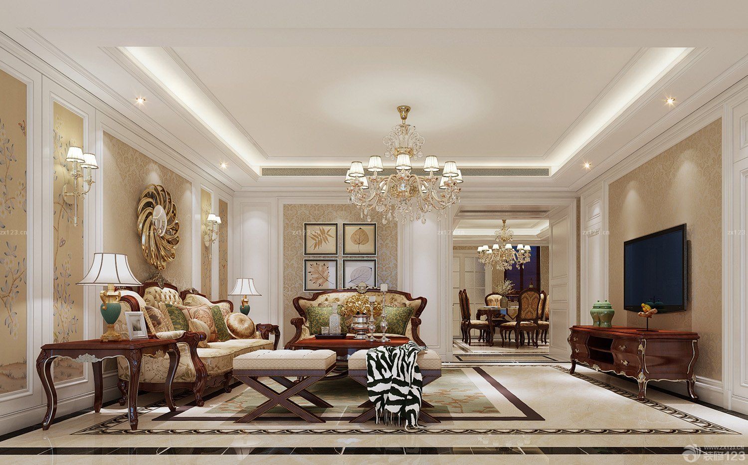 交换空间精美小户型客厅装修效果图