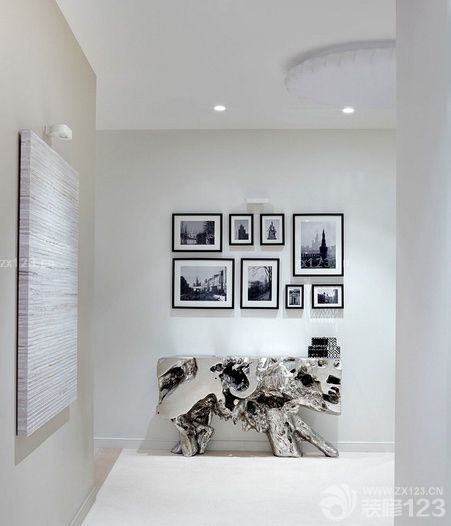 黑白风格照片墙装修效果图片