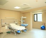 现代医院病房纯色壁纸装修效果图片