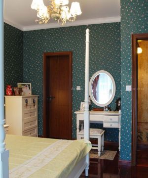 140平米三室一厅卧室壁纸装修效果图片