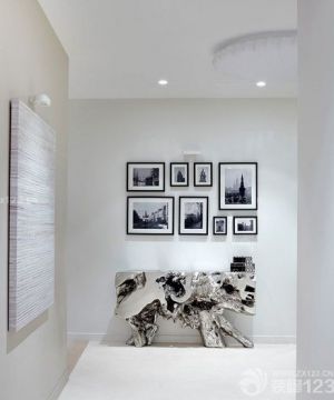 黑白风格照片墙装修效果图片