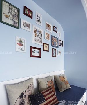 地中海风格照片墙装饰设计效果图