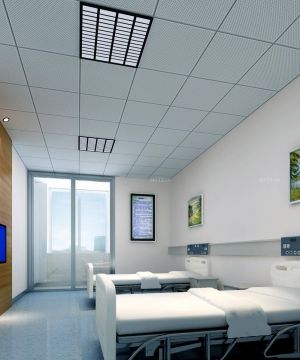 现代医院普通病房装修效果图片大全 