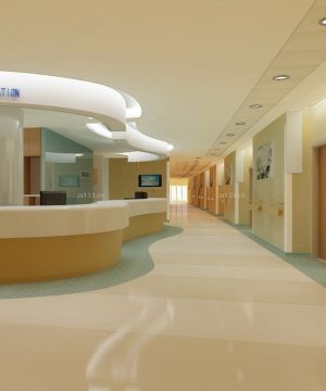 大型现代医院护士站装修效果图片 