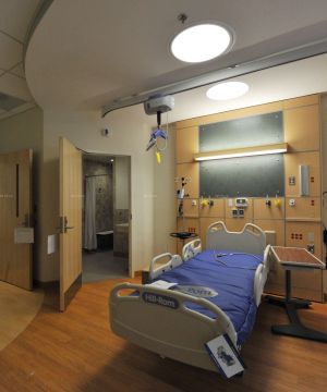 现代医院单人病房装修效果图 