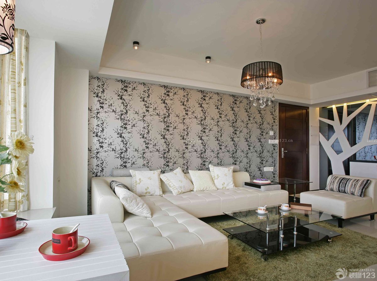 现代家庭客厅组合沙发装修效果图