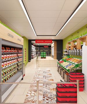 时尚小型超市现代吊顶装修效果图