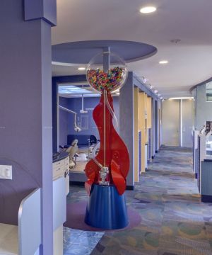 口腔医院室内过道装修效果图片