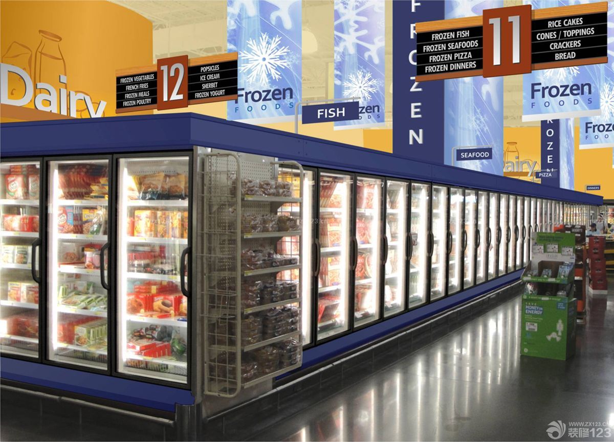 温馨超市门店产品展示柜装修效果图