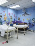 医院装修病房背景墙画设计效果图片