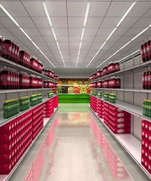 简单超市饮品区装饰装修效果图片