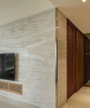 115平米房子大理石电视背景墙装饰效果图