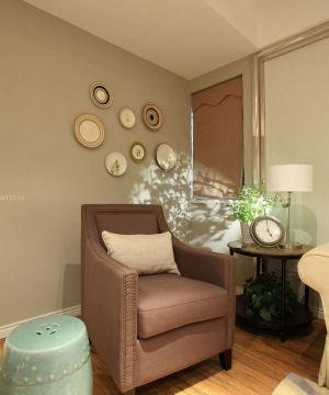 美式简约客厅沙发椅子装修效果图片