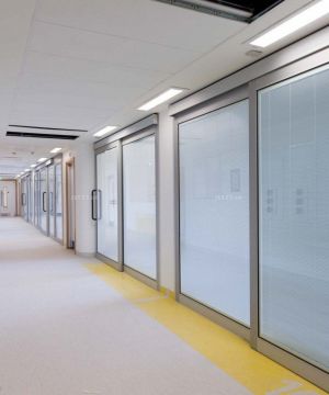 大型医院走廊设计装修效果图片 