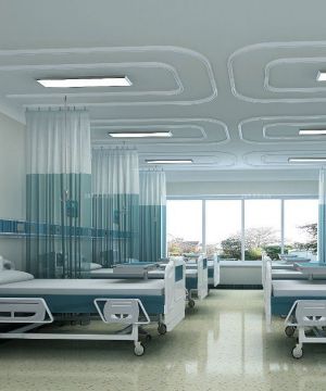 大型现代医院室内隔断设计装修效果图